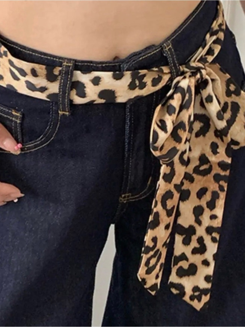 Leopard Print Twilly Belt